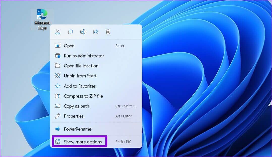 Edge-EXE-File-on-Desktop-1079x624 أفضل 3 طرق لتشغيل التطبيقات كمستخدم مختلف على Windows 11