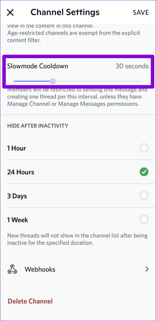 Enable-Slow-Mode-on-Discord-Mobile-500x1024-1 كيفية تمكين أو تعطيل الوضع البطيء على Discord