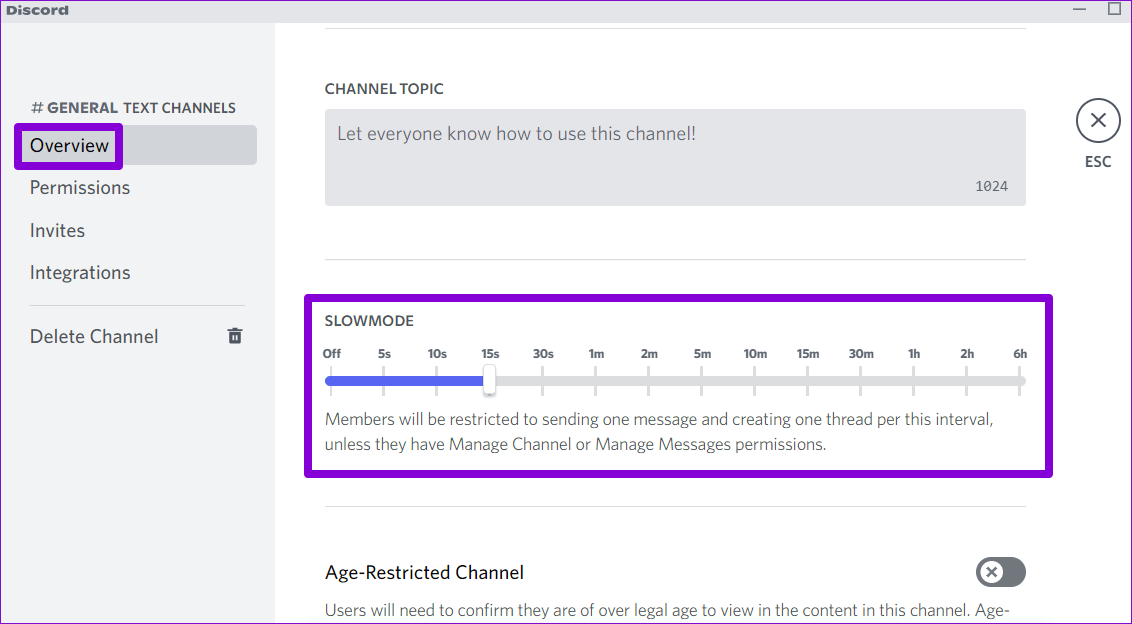 Enable-Slow-Mode-on-Discord كيفية تمكين أو تعطيل الوضع البطيء على Discord