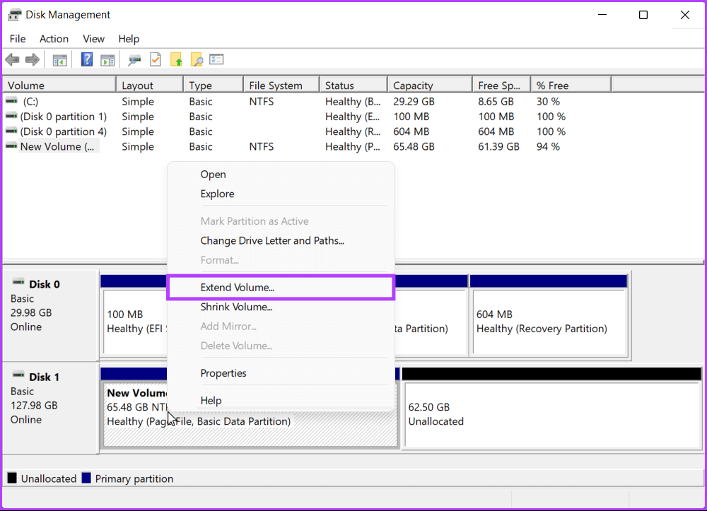 Extend-Volume كيفية إنشاء وتعديل أقسام القرص الصلب على Windows 11