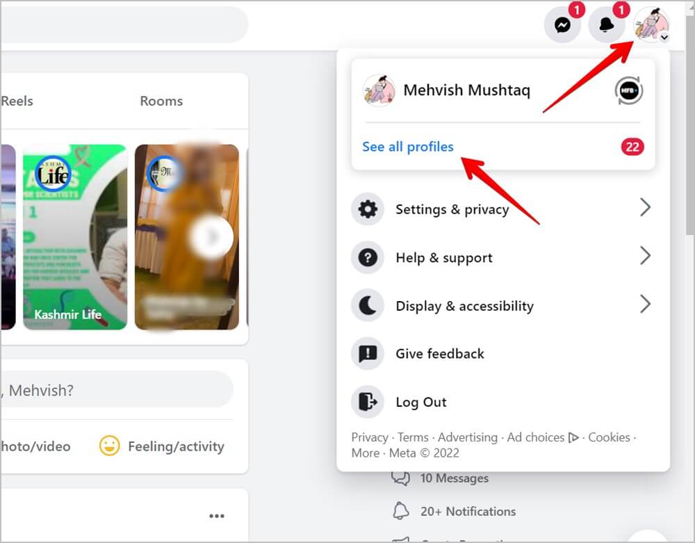 Facebook-Computer-See-all-Profiles-1000x781 كيفية التبديل بين صفحة Facebook والملف الشخصي أو العكس بالعكس