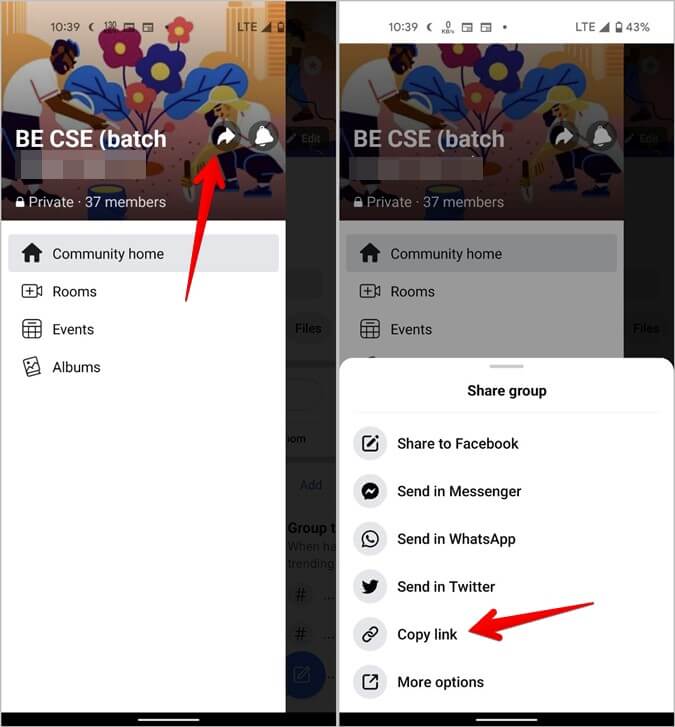 Facebook-Link-for-Group-Mobile-Copy-675x727 كيفية البحث عن عنوان URL ملفك الشخصي ومشاركته ، والمنشورات ، وما إلى ذلك على Facebook.