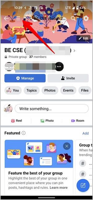 Facebook-Link-for-Group-Mobile-Menu-300x645 كيفية البحث عن عنوان URL ملفك الشخصي ومشاركته ، والمنشورات ، وما إلى ذلك على Facebook.