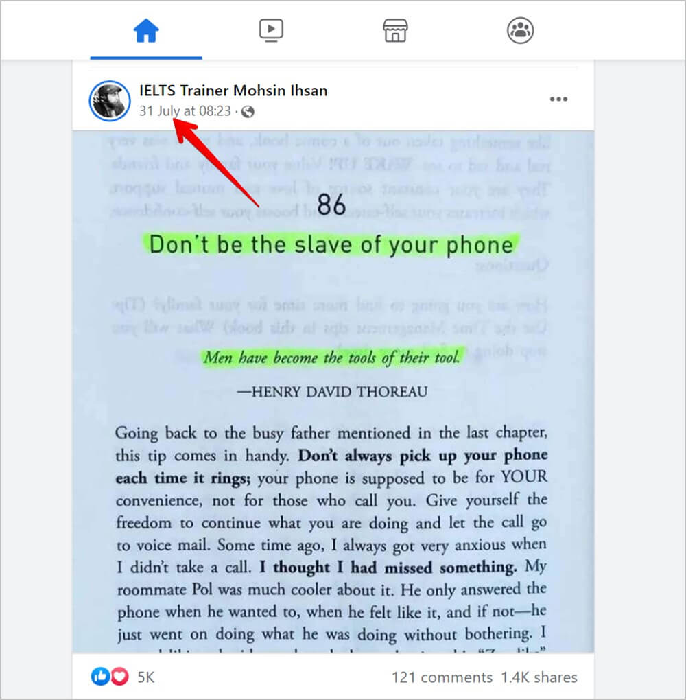 Facebook-Link-for-Post-PC-Time-1000x1020 كيفية البحث عن عنوان URL ملفك الشخصي ومشاركته ، والمنشورات ، وما إلى ذلك على Facebook.