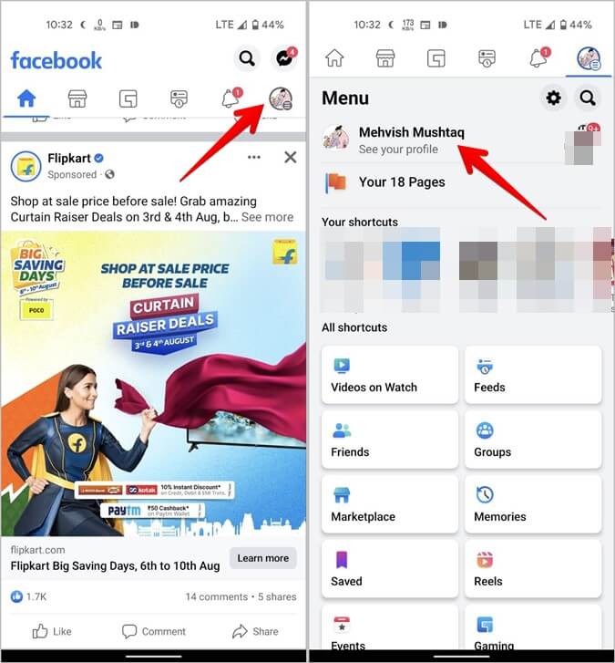 Facebook-Link-for-Profile-Mobile-675x727 كيفية البحث عن عنوان URL ملفك الشخصي ومشاركته ، والمنشورات ، وما إلى ذلك على Facebook.