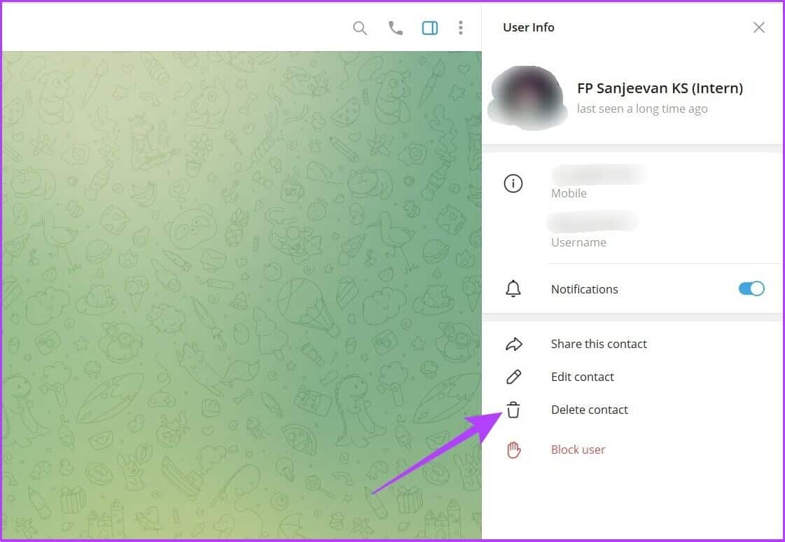 Go-to-Contacts-Profile-and-click-Delete-Contact-1-1121x774 كيفية حذف جهات اتصال Telegram على iPhone أو Android أو الكمبيوتر الشخصي