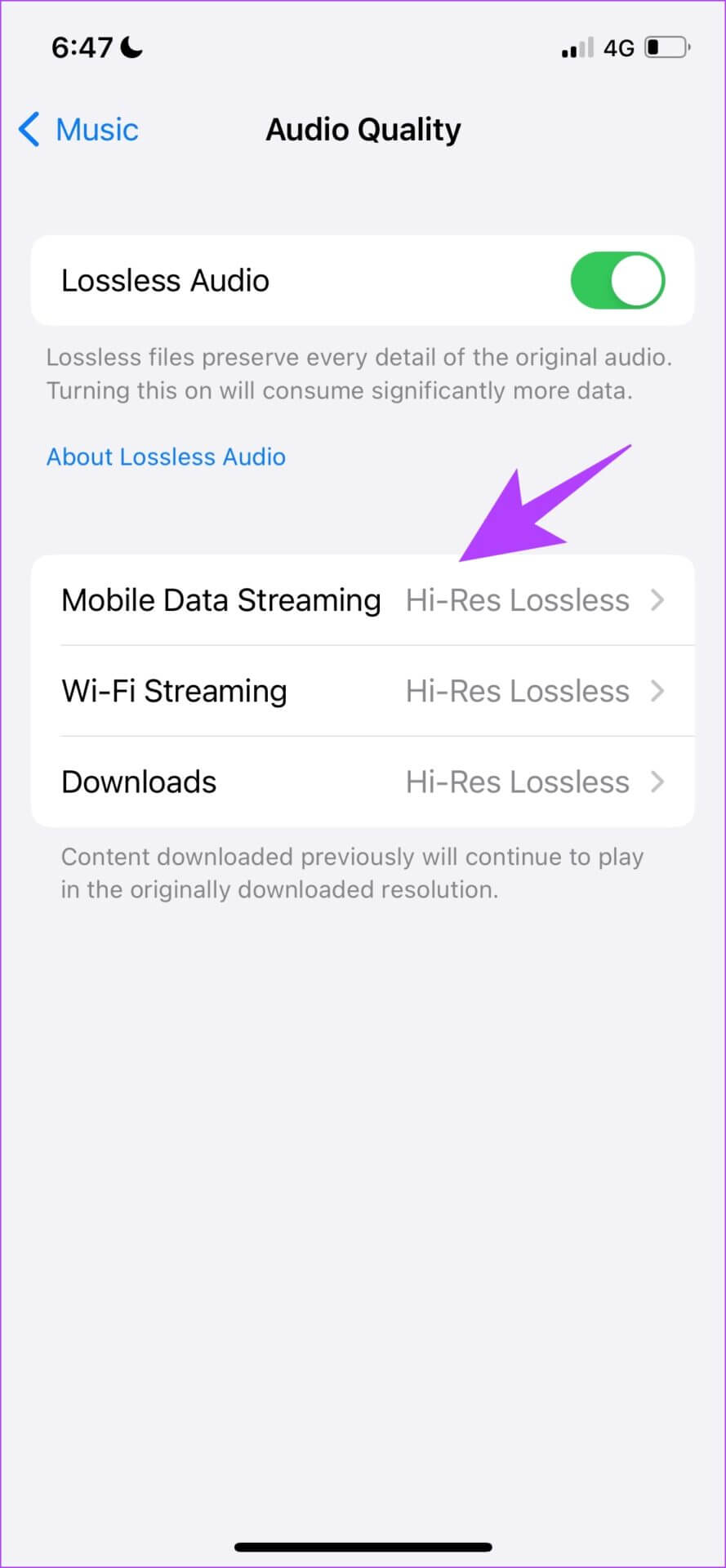 High-Res-Lossless-889x1920 iOS 16: كيفية استخدام الصوت المكاني المخصص على iPhone