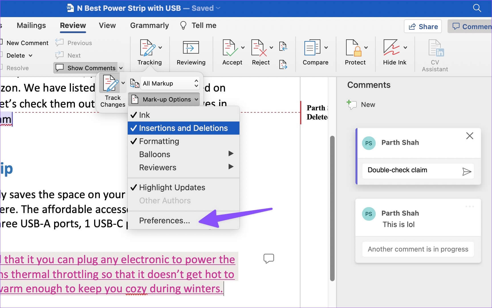 كيفية تعقب التغييرات في Microsoft Word - %categories