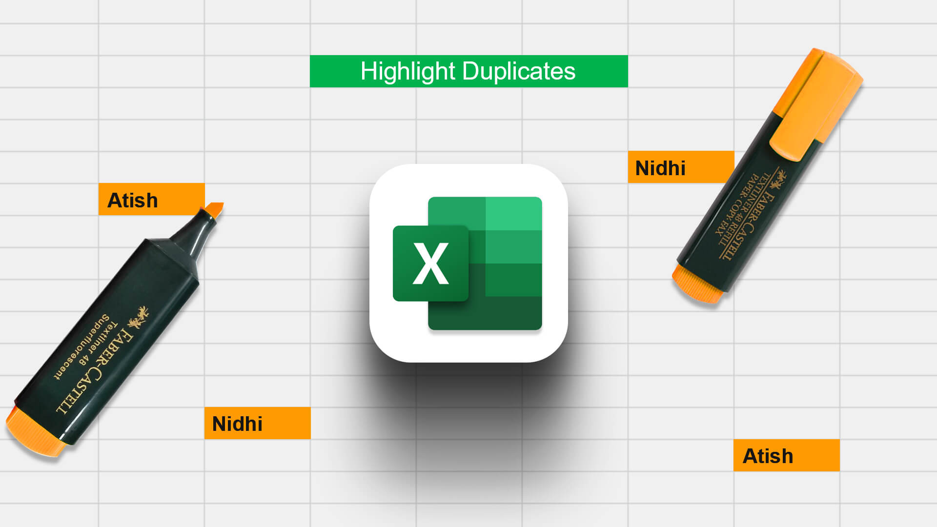 كيفية تحديد وتسليط الضوء على التكرارات في Excel: طريقتين سهلتين - %categories