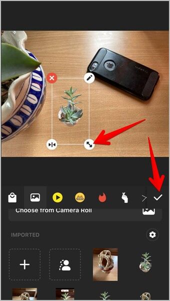 InShot-Imported-Sticker-Customize-340x602 4 طرق لوضع صورة على صورة أخرى على iPhone