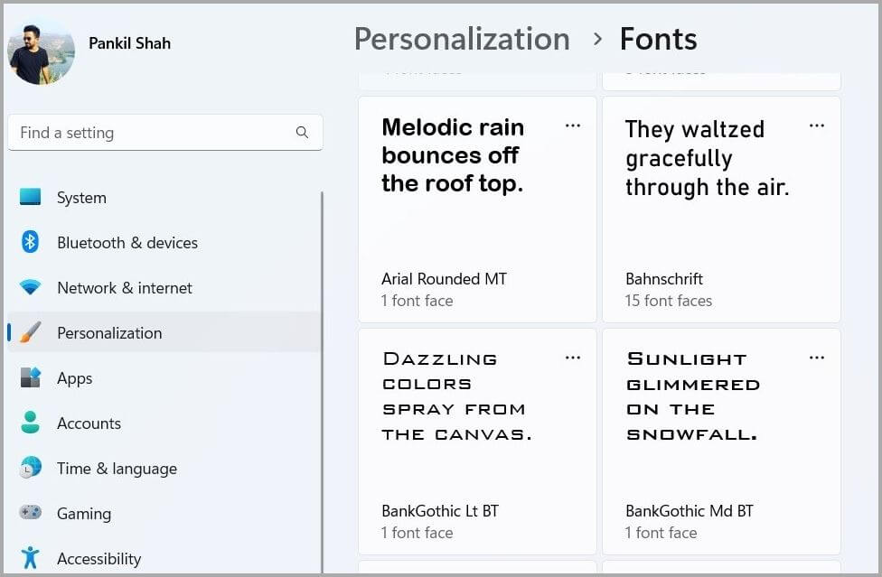 Installed-Fonts-on-Windows-11-976x639 أفضل 7 إصلاحات لعدم عمل الرسام أو الرسام ثلاثي الأبعاد على Windows 11