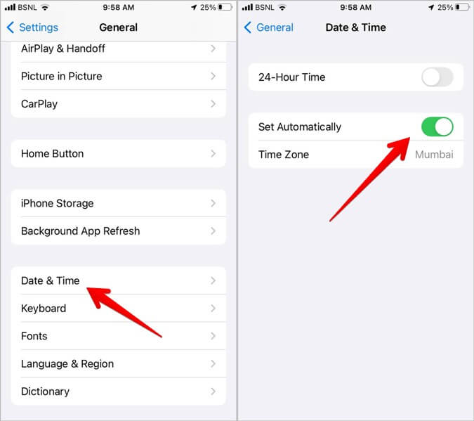 Iphone-Date-and-Time-Settings-Set-675x599 أفضل 13 إصلاحًا لعدم عمل Discord على Android و iPhone