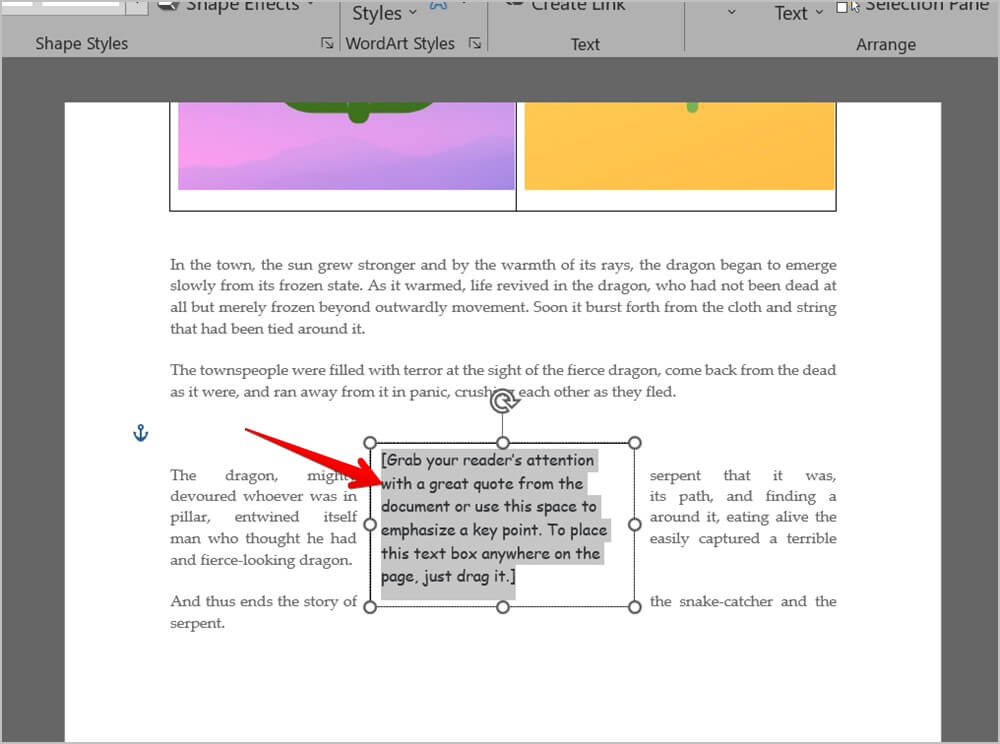 Microsoft-Word-Text-Box-Delete-1000x744 4 طرق لوضع صورتين جنبًا إلى جنب في Word