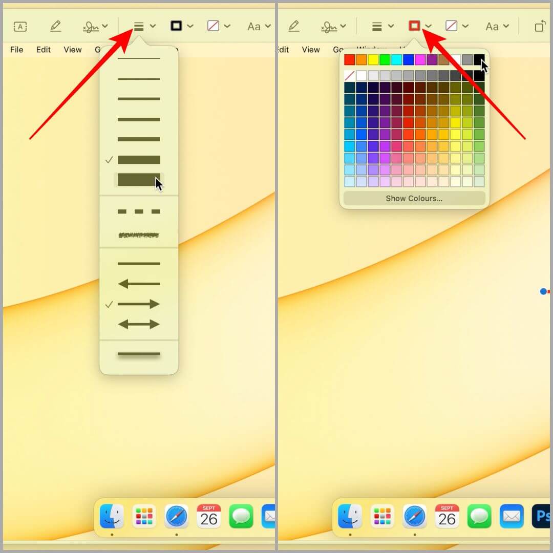 More-Customization-of-Annotation-in-preview-Editor-on-Mac-1080x1080 كيفية التقاط لقطة شاشة وإبرازها على نظام Mac