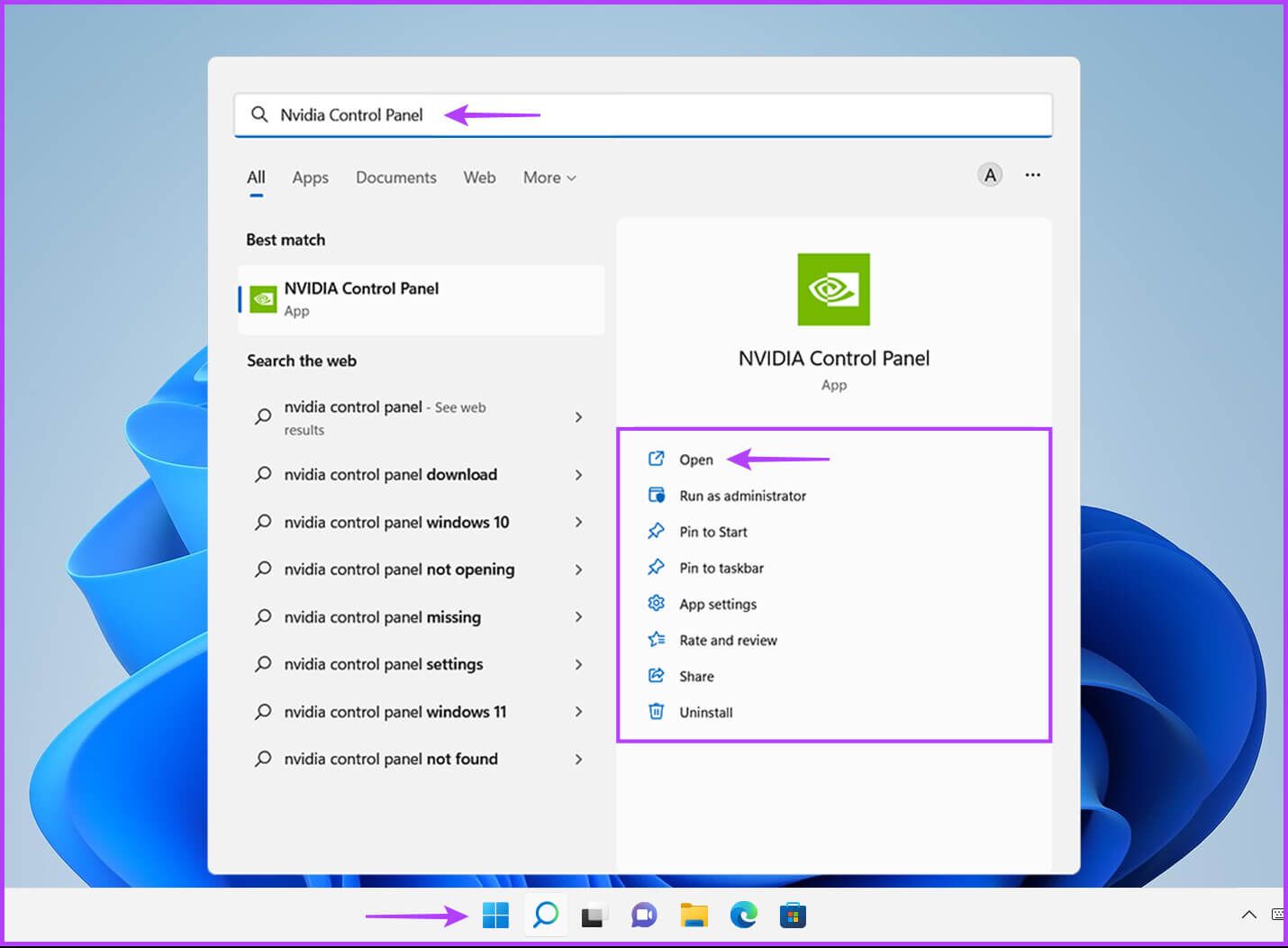 Open-Nvidia-Control-Panel-1430x1052 كيفية تعيين وحدة معالجة الرسوميات GPU المفضلة للتطبيقات والألعاب على Windows 11