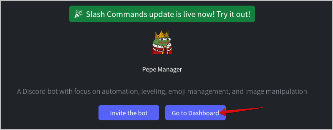 Pepe-Manager-Go-to-Dashboard بديل مجاني لبوت Discord لمستويات MEE6