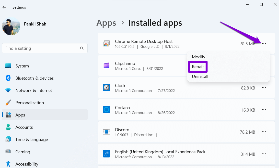 Repair-Chrome-Remote-Desktop-Tool أفضل 5 طرق لإصلاح عدم عمل سطح المكتب البعيد من Chrome على Windows 11
