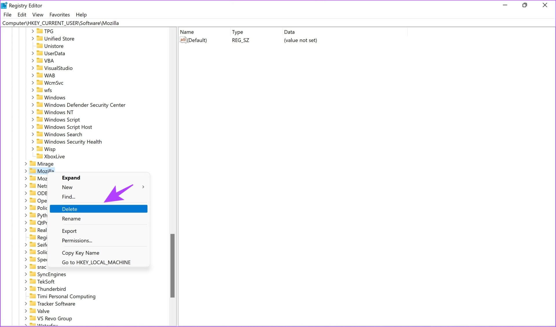 Right-click-and-Delete-1920x1131 3 طرق لإزالة الملفات المتبقية بعد إلغاء تثبيت البرنامج على Windows