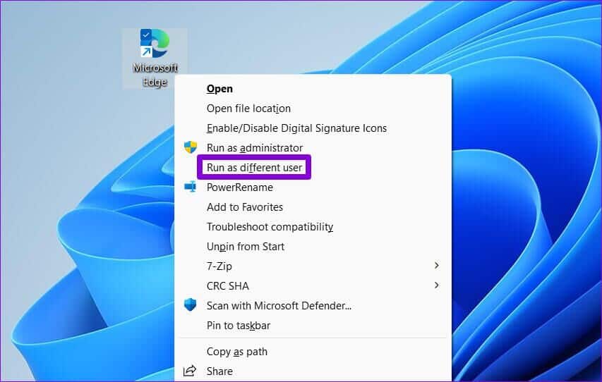 Run-App-as-Different-User-From-Desktop-1-853x542 أفضل 3 طرق لتشغيل التطبيقات كمستخدم مختلف على Windows 11