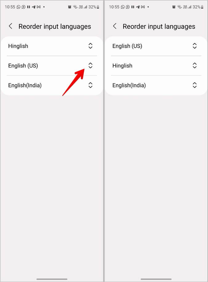 Samsung-Keyboard-Language-Reorder-Default-675x912 كيفية إضافة اللغة وتغييرها وإدارتها في لوحة مفاتيح Samsung