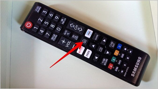 Samsung-TV-Home-Button-675x381 كيفية إيقاف تشغيل تلفزيون Samsung تلقائيًا