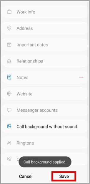 Save-Contact-on-Samsung-Phone-306x621 كيفية تغيير خلفية المكالمات على هواتف Samsung Galaxy