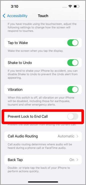 Scrolling-down-Touch-Accessibility-Settings-iPhone-346x742 كيفية تمكين / تعطيل زر الطاقة لإنهاء المكالمة على iPhone