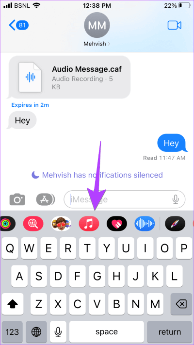 See-iMessage-Dock-apps-on-iPhone كيفية إرسال رسالة صوتية على iPhone (تحديث iOS 16)