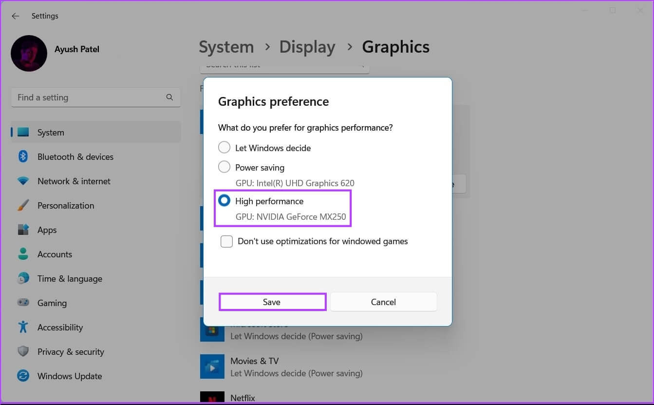 كيفية تعيين وحدة معالجة الرسوميات GPU المفضلة للتطبيقات والألعاب على Windows 11 - %categories