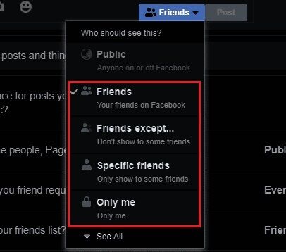 Select-any-of-the-privacy-options-to-change-your-live-privacy-settings-406x358 كيف تقوم بإيقاف تشغيل البث المباشر على Facebook
