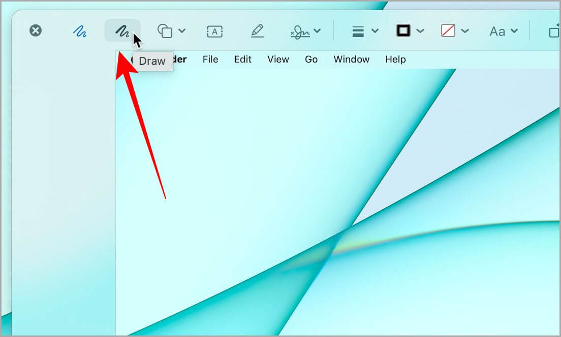Selecting-Draw-Tool-in-Preview-Editor-on-Mac-1104x665 كيفية التقاط لقطة شاشة وإبرازها على نظام Mac