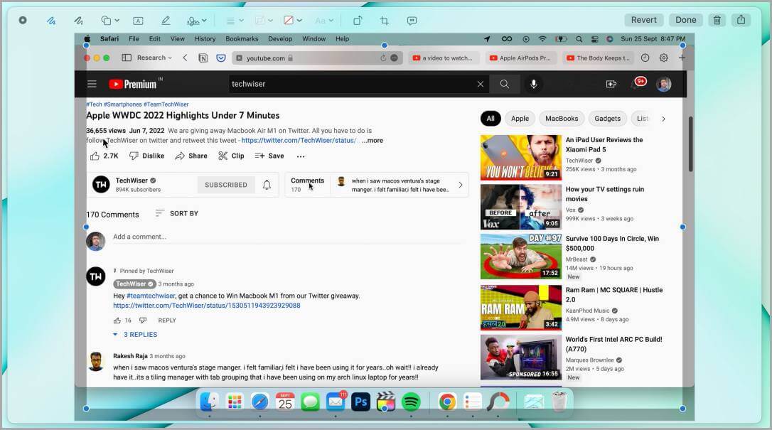 Selecting-the-Area-for-Highlighting-in-Preview-Editor-on-Mac-1086x605 كيفية التقاط لقطة شاشة وإبرازها على نظام Mac