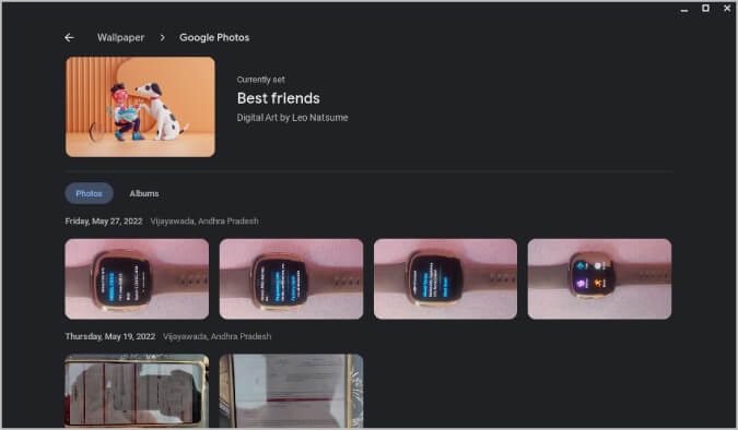 Setting-Google-Photos-as-ChromeOS-wallpaper-675x394 كيفية تعيين الخلفية وشاشة التوقف على Chromebook