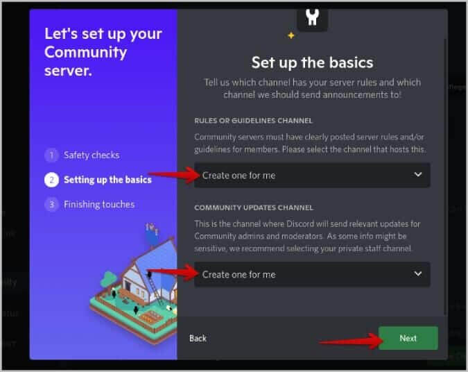 Setting-the-basics-to-create-the-server-as-community-on-Discord-675x536 كيفية إنشاء وإعداد واستخدام قناة المنتديات على Discord