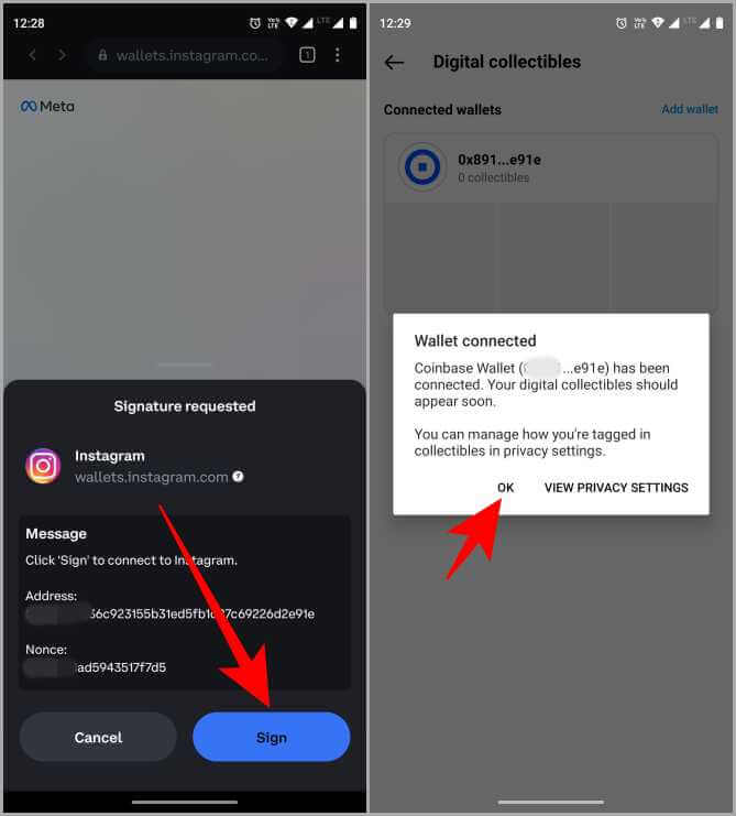 Signing-wallet-for-Instagram-Digital-Collectibles-669x741 كيفية إعداد المقتنيات الرقمية على Instagram