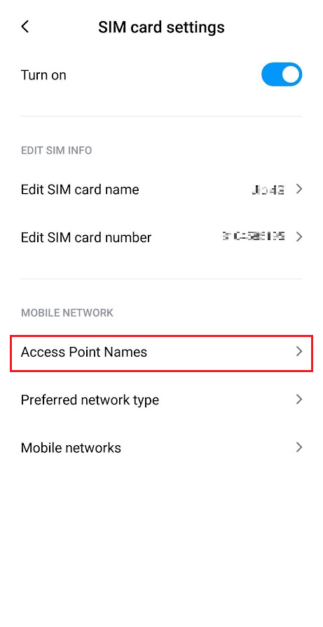 Tap-on-Access-Point-Names كيف يمكنك تحديث Boost Mobile Towers