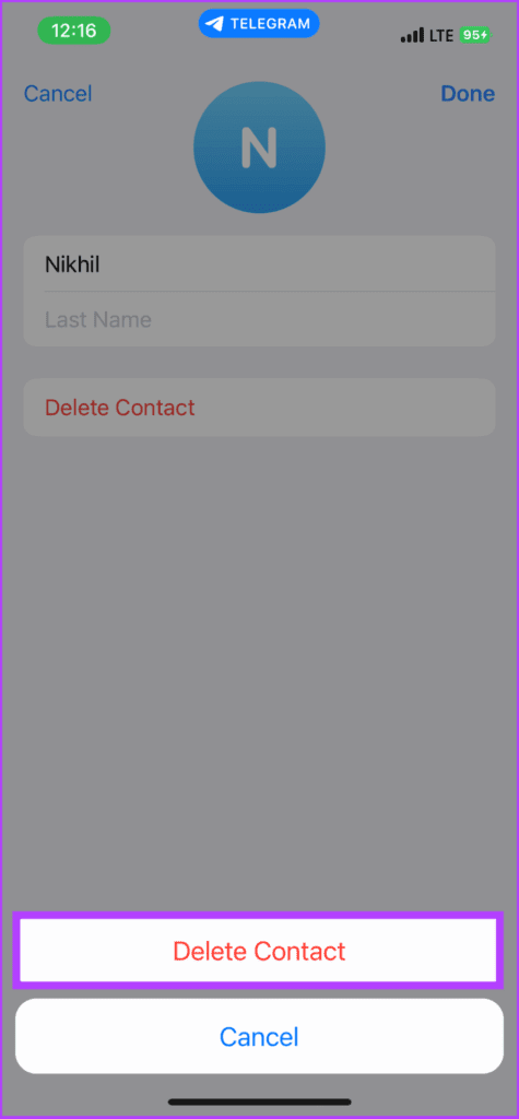 Tap-on-delete-telegram-contact-1-475x1024-1 كيفية حذف جهات اتصال Telegram على iPhone أو Android أو الكمبيوتر الشخصي