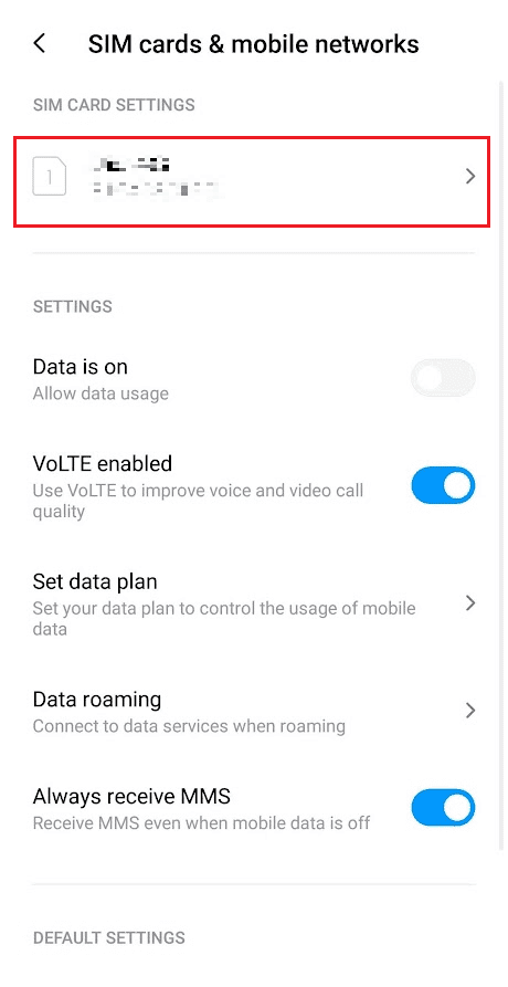 Tap-on-your-SIM-card-under-the-SIM-CARD-SETTINGS-section كيف يمكنك تحديث Boost Mobile Towers