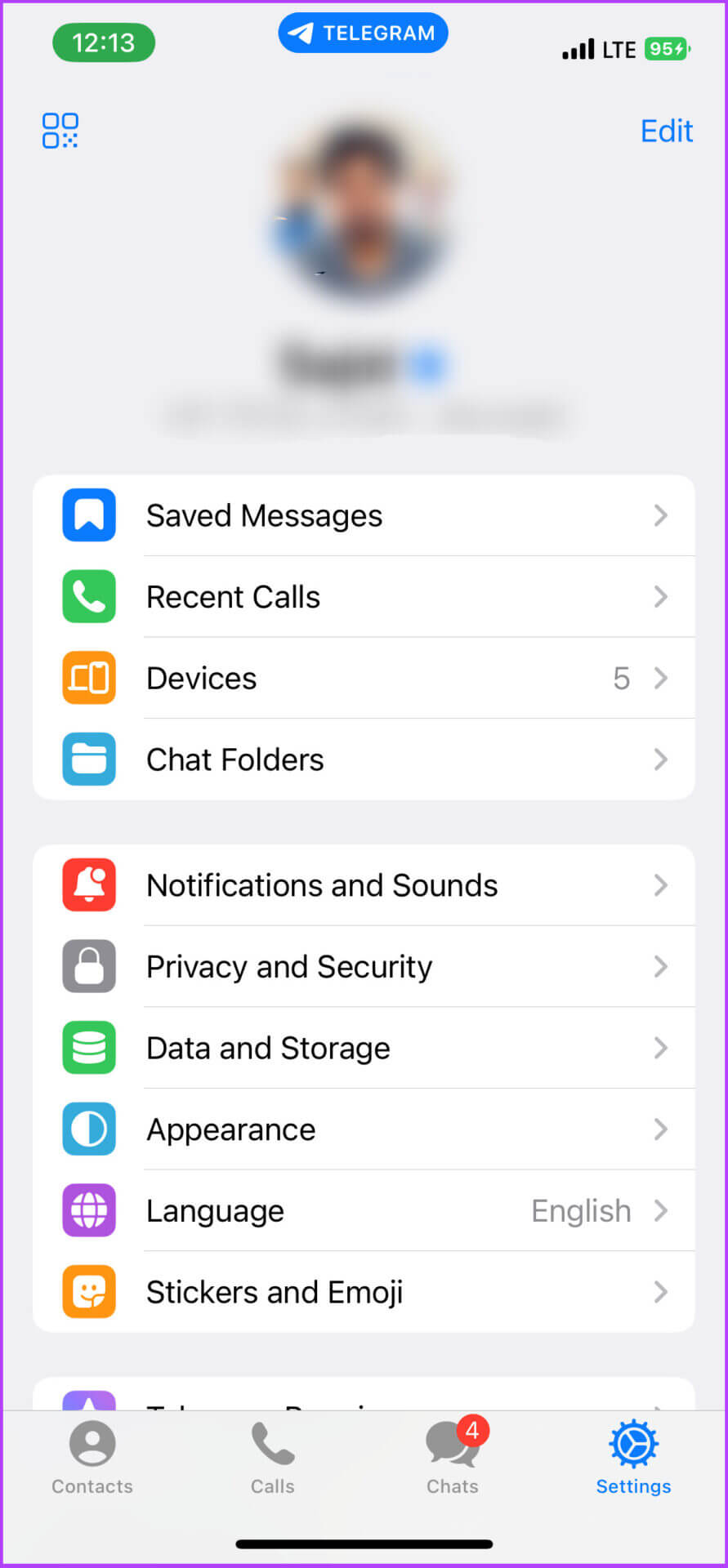 Telegram-Settings-on-iOS-891x1920 كيفية حذف جهات اتصال Telegram على iPhone أو Android أو الكمبيوتر الشخصي