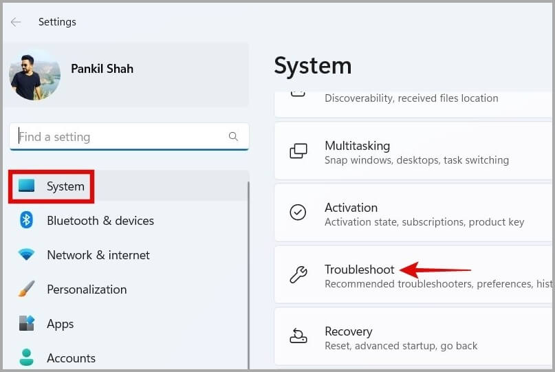 Troubleshoot-on-Windows-11-807x541 أفضل 7 إصلاحات لعدم عمل الرسام أو الرسام ثلاثي الأبعاد على Windows 11