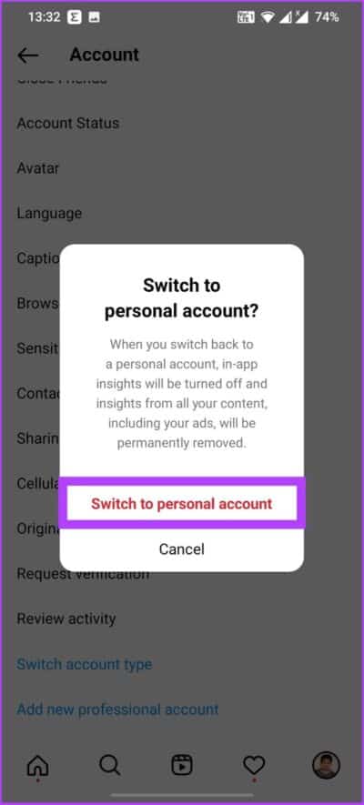 Turn-off-Business-Account-on-Instagram-7-868x1920-e1663831052115 كيفية إيقاف تشغيل حساب الأعمال على Instagram