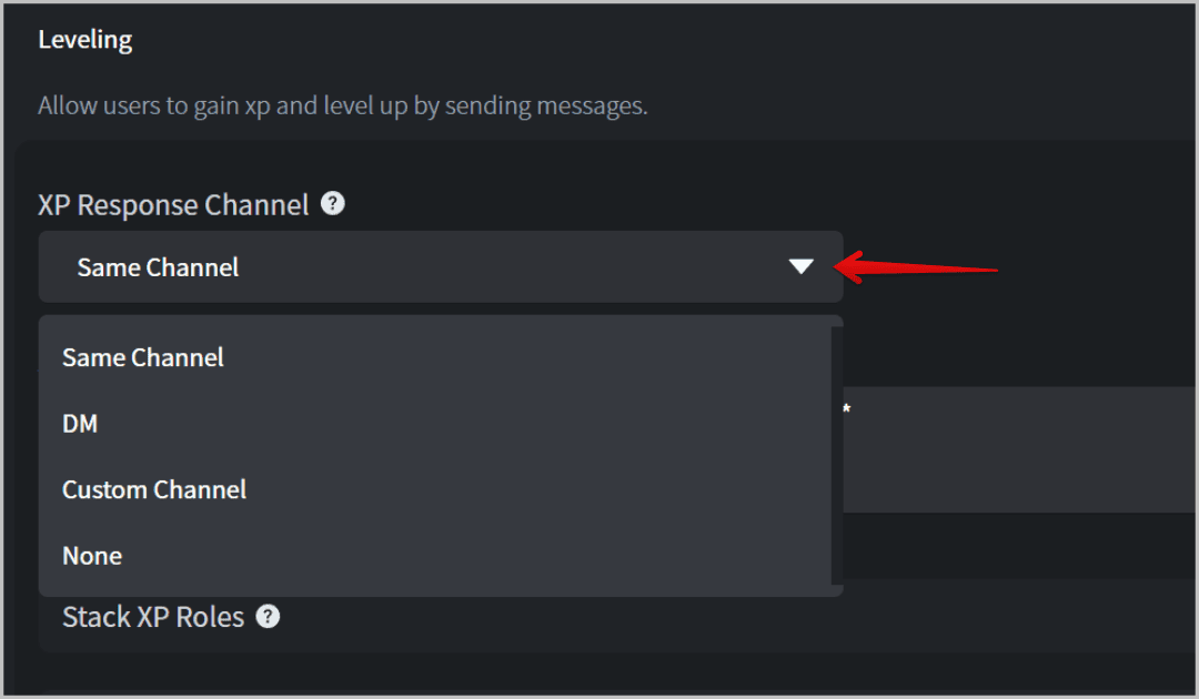 XP-Responce-channel بديل مجاني لبوت Discord لمستويات MEE6