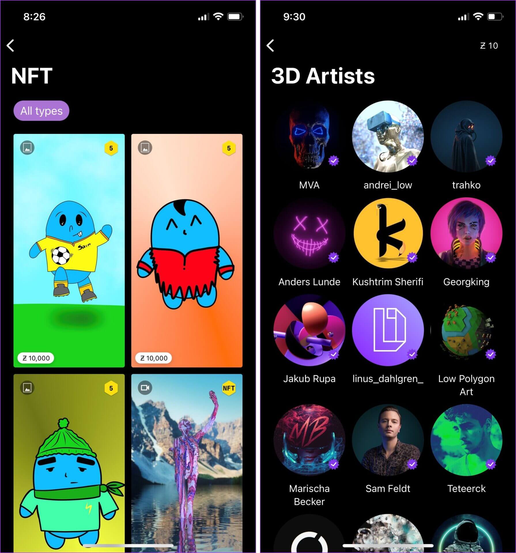 Zedge-Artists-and-NFTs-1791x1920 أفضل 6 تطبيقات مجانية للخلفيات لـ iPhone في عام 2025