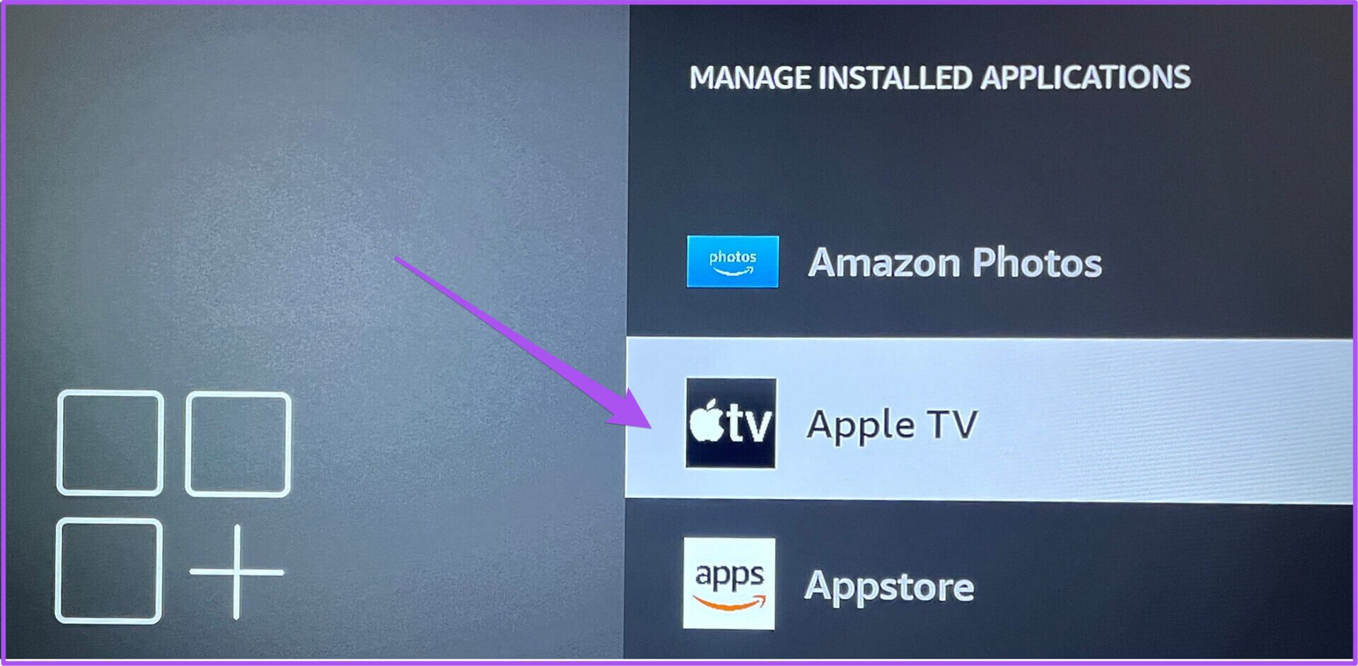 apple-tv-manage-installed-apps-settings-fire-tv-stick-1920x942 أفضل 7 طرق لإصلاح عدم عمل تطبيق Apple TV على Amazon Fire TV Stick