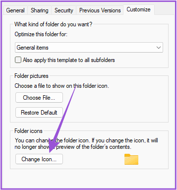 change-icon-customize-black-folder-icon-win-11 أفضل 7 إصلاحات للخلفية السوداء خلف أيقونة المجلد في Windows 11