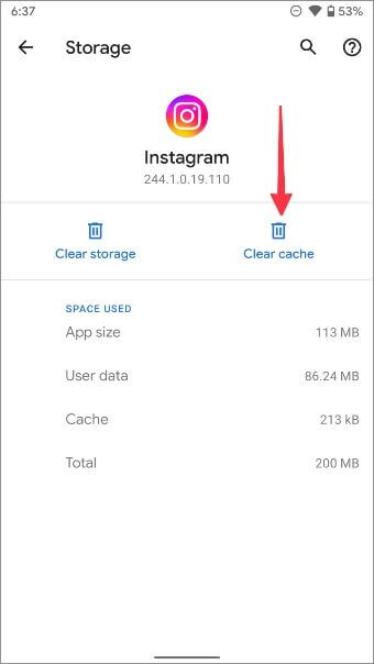 clear-instagram-cache-1-340x604 أفضل 10 طرق لإصلاح عدم تشغيل Instagram لمقاطع الفيديو تلقائيًا