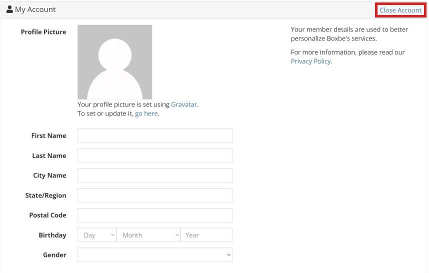 click-on-close-account--858x546 كيفية إلغاء تثبيت Boxbe