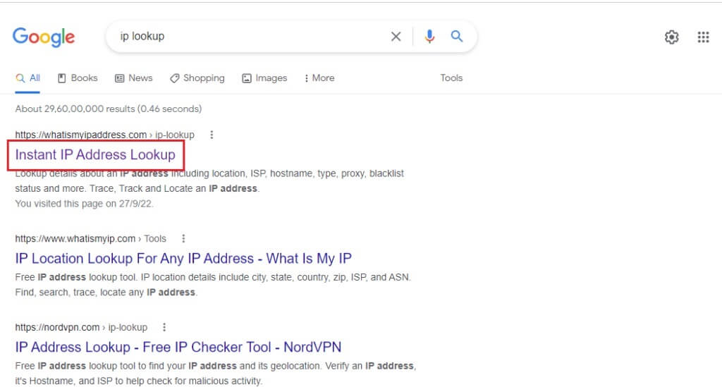 click-on-the-top-search-result-1024x549-1-1024x549 كيفية البحث عن الموقع الدقيق لشخص ما باستخدام عنوان IP