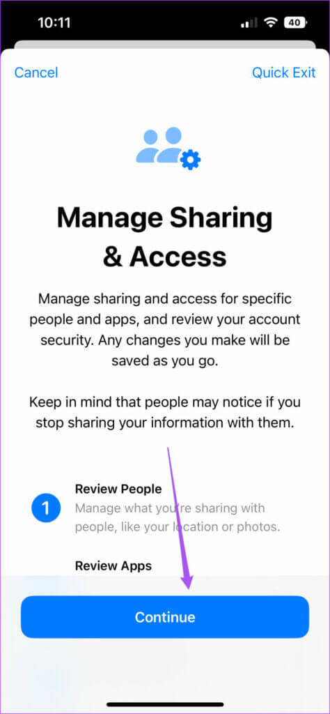 continue-manage-sharing-and-access-safety-check-iphone-474x1024-1-474x1024 كيفية استخدام فحص الأمان على iPhone