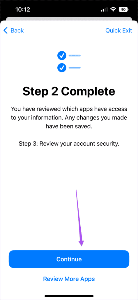 continue-to-next-step-safety-check-iphone-474x1024-1 كيفية استخدام فحص الأمان على iPhone